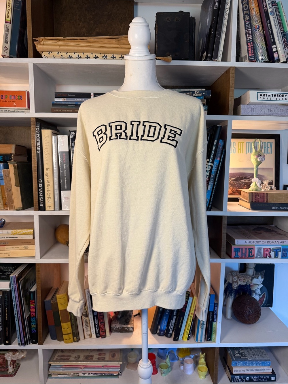 Anthropologie Cream Cozy Fleece-Lined Sweatshirt